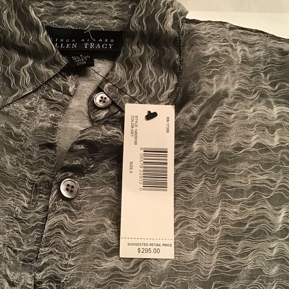 Ellen Tracy Tops - ELLEN TRACY NWT Grey Silver Shirt